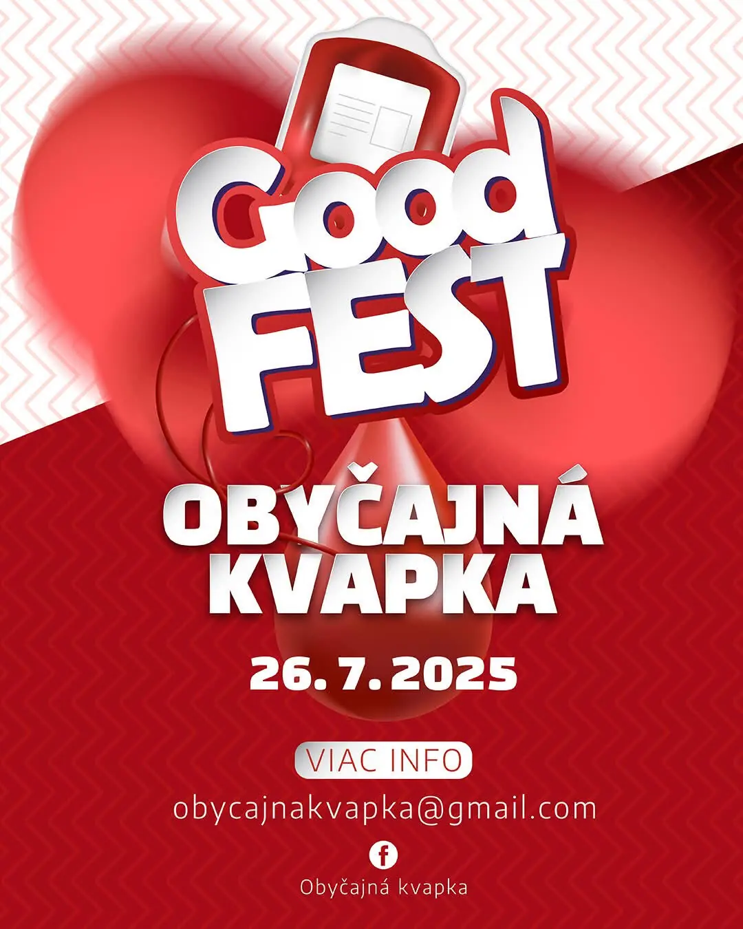 Plagát Obyčajná kvapka na Good Feste: 26. 7. 2025, viac info obycajnakvapka@gmail.com